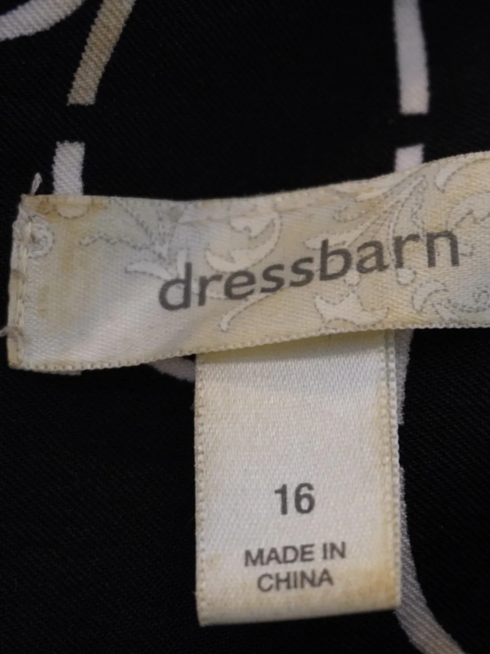 dressbarn Black High-Low Dress with White and Red Circle Print